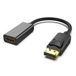 Adaptateur display port m�le vers hdmi femelle c�ble convertisseur full hd noir - visiodirect -