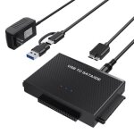 Adaptateur de disque dur usb 3. 0 vers ide sata - 80 cm pour disque dur ssd ide sata 25 35 avec alimentation ...