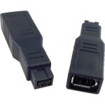 Adaptateur firewire 800 / 400 6 broches femelle vers 9 broches mâle Adaptateur firewire 800 / 400 6 broches femelle vers 9 broches mâle