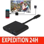 Adaptateur hdmi - multiport usb c - 4k 1080p - compatible switch - chargeur tv Adaptateur hdmi - multiport usb c - 4k 1080p - compatible switch - chargeur tv