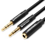 Adaptateur jack audio st�r�o 35mm adaptateur micro casque femelle vers 2 m�le c�ble splitter y jack audio ...