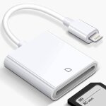 Adaptateur lecteur de carte sd pour iphone et ipad usb certifi apple mfi - blanc label Adaptateur lecteur de carte sd pour iphone et ipad usb certifi apple mfi - blanc label