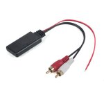 Adaptateur de module bluetooth sans fil universel cble auxiliaire audio aux 2 rca connecteur dautoradio ...