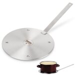 Adaptateur pour plaque � induction - orion - 20 cm - acier inoxydable - poign�e amovible - insertion ...