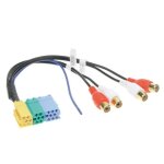 Adaptateur audio - acv - mini iso > rca - noir - universel - voiture