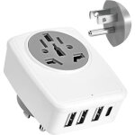Adaptateur prise americaine adaptateur prise france vers usa avec 3 usb et 1 type c adaptateur universel ...