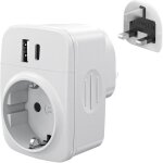 Adaptateur prise anglaise - prise anglaise adaptateur francais avec 1 usb et 1 type - c adaptateur type ...