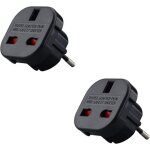 Adaptateur prise anglaise vers fran�aise - okz - lot de 2 - type g vers type c - compact - prot�ge des ...