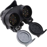 Adaptateur de prise de remorque 13 � 7 broches 12n 12s double prise europ�enne convertisseur pour voiture ...