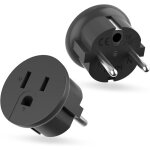 Adaptateur prise usa vers france 2 piece adaptateur prise us prise americaine prise usa adaptateur prise ...