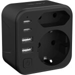 Adaptateur prise usa6 en 1 adaptateur voyage france vers usa canada avec 2 usb a et 2 type c(17w) et ...