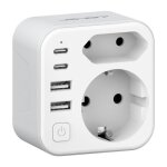Adaptateur prise usa6 en 1 adaptateur voyage france vers usa canada avec 2 usb a et 2 type c(17w) et ...