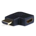Adaptateur de protection de port  angle droit hdmi plaqu or (mle  femelle) 90 degrs vertical flat ...