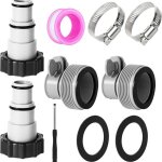 Adaptateur tuyau piscine 32 38 mm 4pcs adaptateur de rechange accessoire pompe raccord pour pompe intex ...