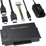 Adaptateur usb 3. 0 disque dur interne pour disque dur ssd sata / ide25 / 35 lecteur avec alimentation ...