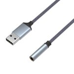 Adaptateur usb audio vers jack femelle 35mm trrs connecteur casque compatible pc windows mac tablette ...