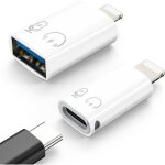 Adaptateur usb c femelle vers lightning m�le adaptateur otg lightning m�le vers usb - a femelle connecteur ...
