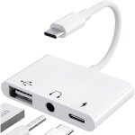 Adaptateur usb c jack 35 mm avec charge rapide adaptateur de otg audio ecouteur splitter de type c vers ...