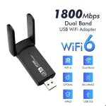 Adaptateur wifi 6 usb 1800mbps 802. 11ax 2. 4g / 5ghz usb3. 0antenne de carte rseau sans fildongle wi ...