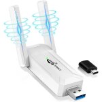 Adaptateur wifi usb cl usb wifi 5g / 2. 4g 1300mbps rcepteur wifi usb avec antenne 5dbi pour pc ordinateur ...