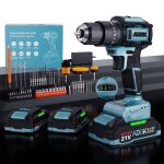 Addk perceuse visseuse sans fil 21v visseuse devisseuse sans fil avec 2 batteries 2. 0ah 65nm 24 + 3 ... Addk perceuse visseuse sans fil 21v visseuse devisseuse sans fil avec 2 batteries 2. 0ah 65nm 24 + 3 ...