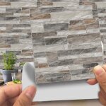 Adh�sive d�corative � carreaux pour salle de bains et cuisine stickers carrelage20pcs imitation cuir ...