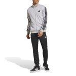 Adidas survtement sportswear basic 3 - stripes gris - ji8876