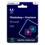 Adobe photoshop & premiere elements 2021 - activation perptuelle -  tlcharger - 1 pc - non compatible ...
