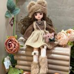 Adorable poup�e bjd de 12 pouces style for�t ? cheveux boucl�s r�alistes ? v�tements portables ? cadeau ...