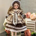 Adorable poup�e bjd de 12 pouces style for�t ? cheveux boucl�s r�alistes ? v�tements portables ? cadeau ...