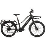 Adore vélo de ville cargo electrique 26 aluminium cx - 501 moteur central 85nm / 15ah noir mat Adore vélo de ville cargo electrique 26 aluminium cx - 501 moteur central 85nm / 15ah noir mat
