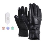 Adulte homme gants lectriques en cuir usb hiver chaud 3 tempratures cran tactile ski