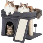 Aechonow arbre � chat pour gros adulte chat grande plate - forme de tour grimper griffoir en sisal maison ...
