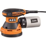 Aeg - ponceuse excentrique 125 mm 300 w 14000  24000 osc / min sac  poussire 25 abrasifs en carton ...