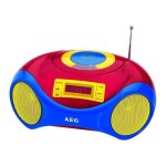 Aeg sr 4363 cd radio karaok pour enfants - cd - r / rw - radio fm pll - port usb - lcd rouge - microphone ...