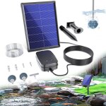 A�rateur de bassin bilinga�rateur solaire 4 w pompe � oxyg�ne pour aquarium avec batterie pompe � air ...