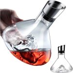 A�rateur de vin cristallin - dok - 1500 ml - carafe �l�gante - fond iceberg - transparent clair