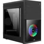 Aerocool boitier pc cs - 105 cosmo - avec lecteur carte - mini tour - noir - verre tremp - format micro ...