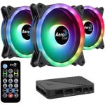 Ventilateur - aerocool - duo 12 pro - pack de 3 - 120mm a - rgb - 1000 tpm - 197 dba