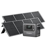 Aferiy generateur electrique portable 1200w avec 2 panneau solaire 100w avec ports usb ip65kit de generateur ...