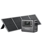 Aferiy generateur electrique portable 1200w avec panneau solaire 100w kit gnrateur solaire pour camping ...