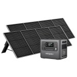 G�n�rateur solaire portable - aferiy - 2400w / 2048wh - 2x200w panneaux pliables - ip65 ports usb - c ...