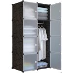 Affi - armoire penderie avec �tag�res de rangement armoire de chambre5 cubes 75x47x147cm - en plastique ...
