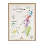 Affiche 50x70 cm - la carte des vins de bourgogne - la carte des vins svp