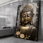 Affiches abstraites dart de toile de bouddha de religion vintage moderne d�cor dart de mur pour salon ...