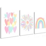 Affiche boho b�b� arc en ciel soleil poster deco chambre enfant toile fille garcon tableau decoration ...