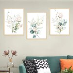 Affiche decoration murale tableaux posters motif floral dimages murales pour salon chambred�coration ...