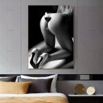 Affiche femme rouge vin verre peinture affiche moderne toile tableau art peintures 50x80cm sans cadre ...