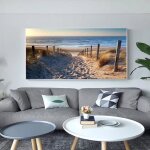 Affiche murale minimaliste scandinaved�coration muralebord de merplagelever de soleilpour maison salon ...