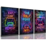 Affiches murales au non pour jeuxdcoration de salle de jeuxdcoration murale pour garon adolescent ...